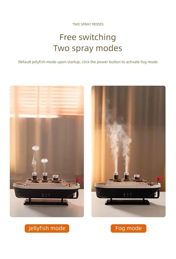 Aesthetic Ship-shaped Humidifier