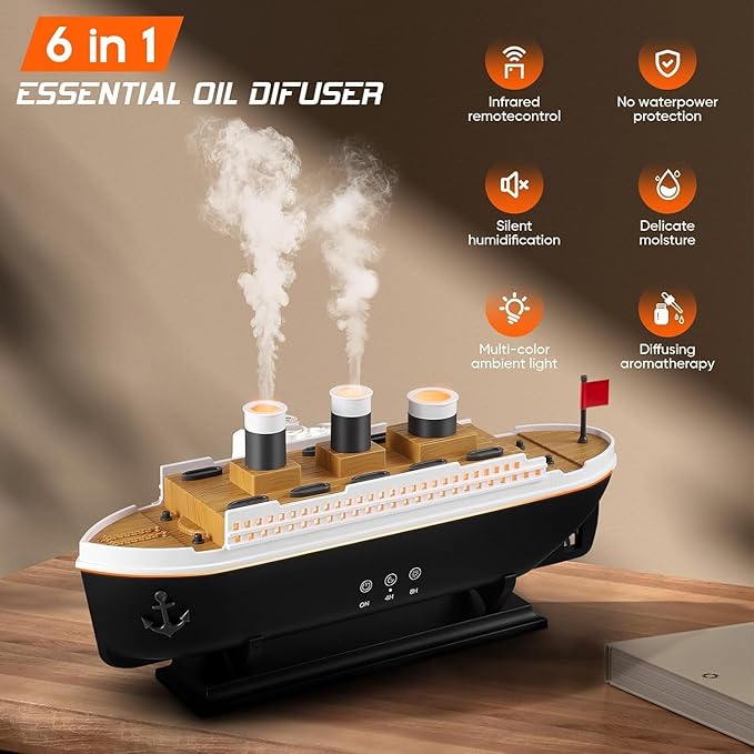 Aesthetic Ship-shaped Humidifier