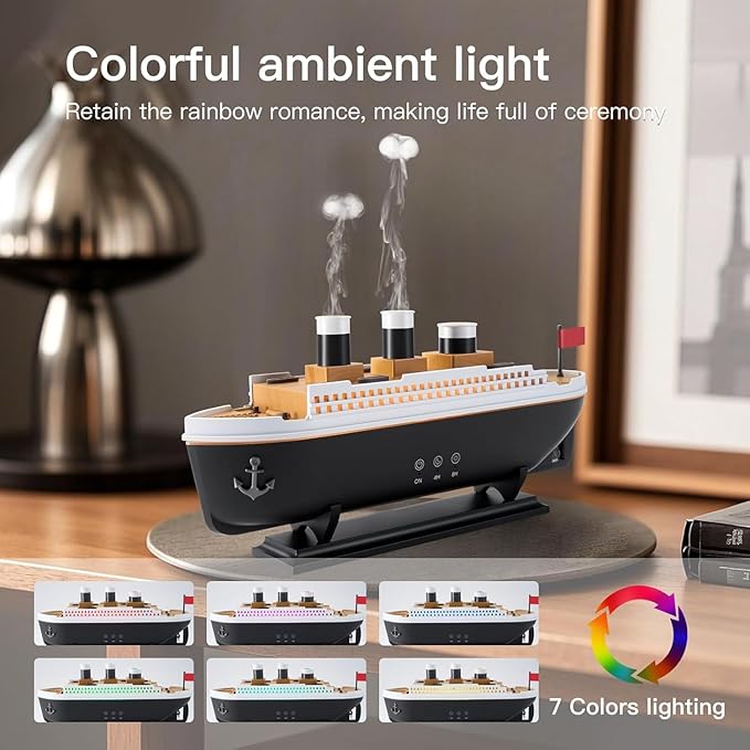 Aesthetic Ship-shaped Humidifier
